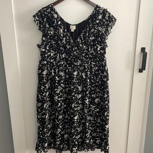 Converse one star dress black floral size XL
